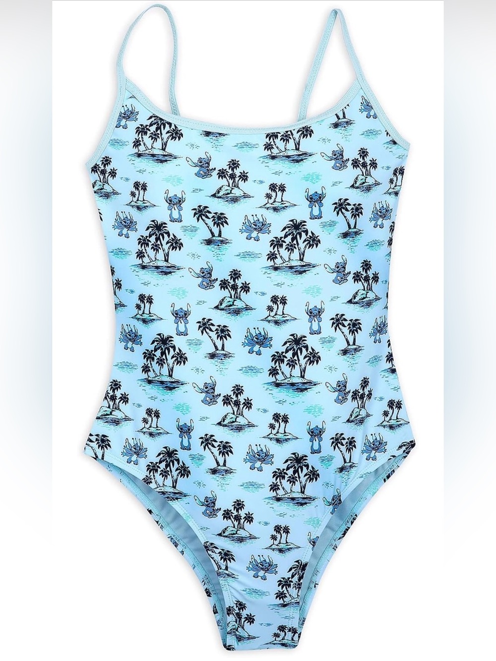 Disney Parks Women’s Light Blue Lilo & Stitch One-Piece Swimsuit